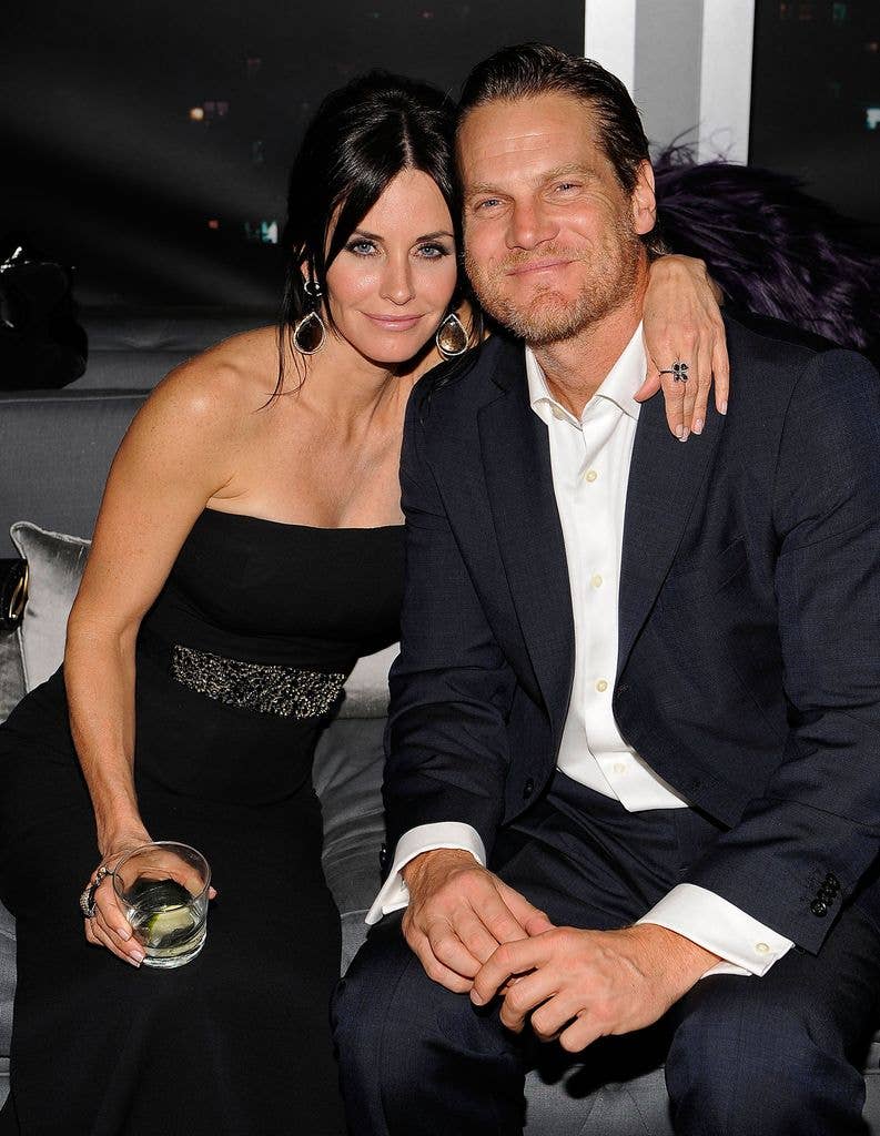Actress Courteney Cox and actor Brian Van Holt attend the InStyle and Warner Bros. 67th Annual Golden Globes post-party held at the Oasis Courtyard at The Beverly Hilton Hotel on January 17, 2010 in Beverly Hills, California.