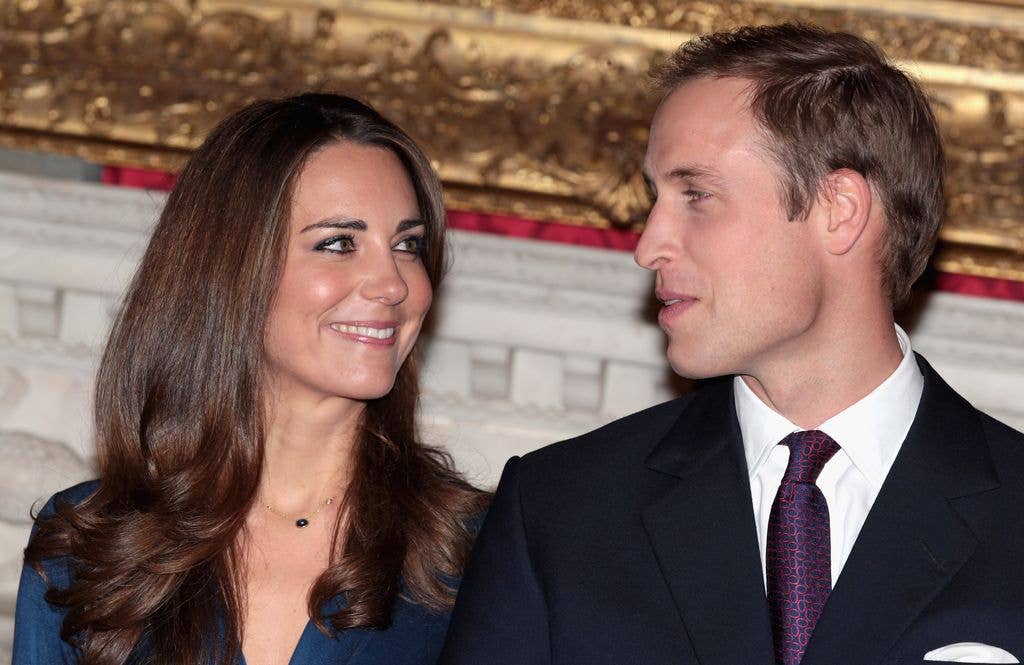 Kate Middleton looking to right smiling close up