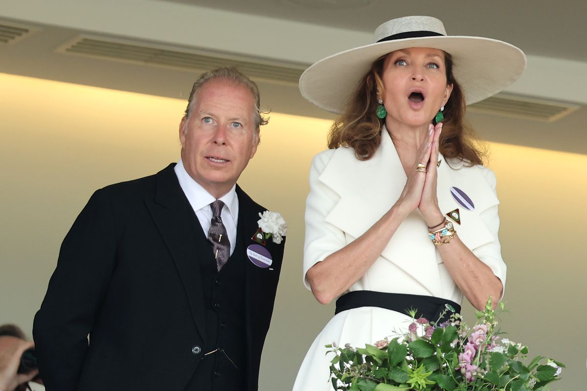 The pair were also seen in the Royal Enclosure, where they mingled with guests throughout the day.