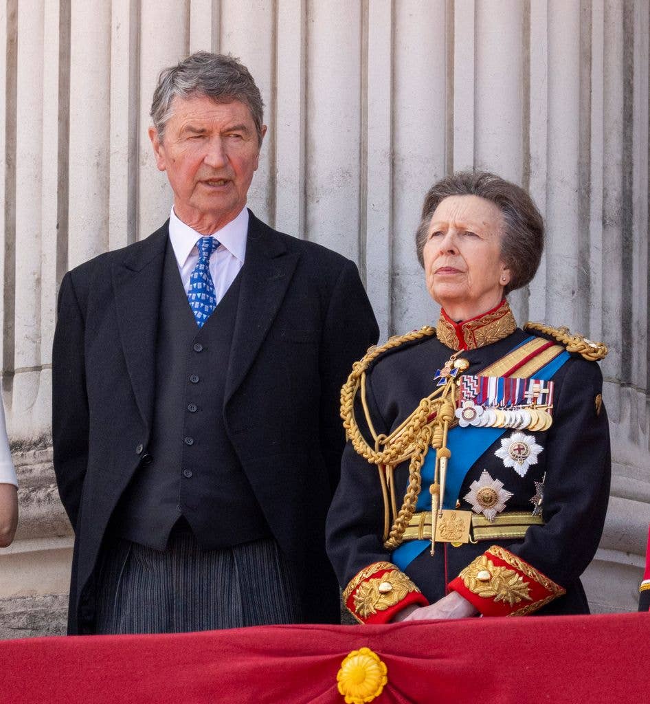 Princess Anne at Trooping the Colour with her husband, Sir Timothy Laurence