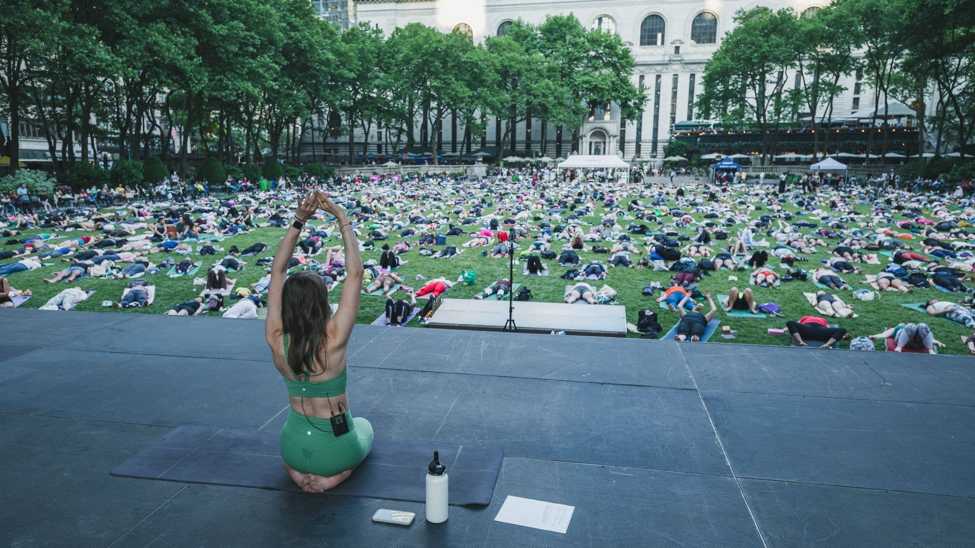 Bryant Park is celebrating Global Wellness Day on June 13 with free yoga classes