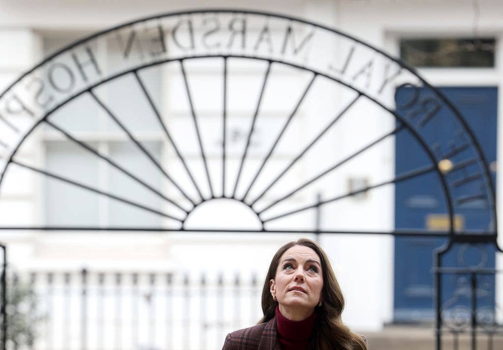 Kate took a moment to look up at the 