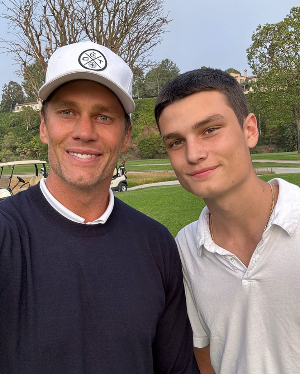 Tom Brady and 18-year-old son Jack show off striking resemblance at Miami NBA game