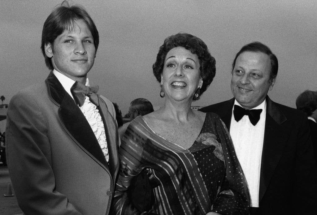 John Putch with his mother Jean Stapleton and her husband William Putch at the Emmy Awards in 1978.
