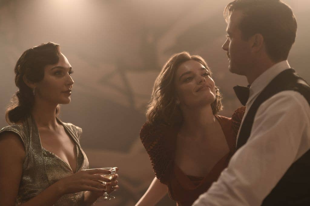 Gal Gadot, Emma Mackey and Armie Hammer in Death on the Nile
