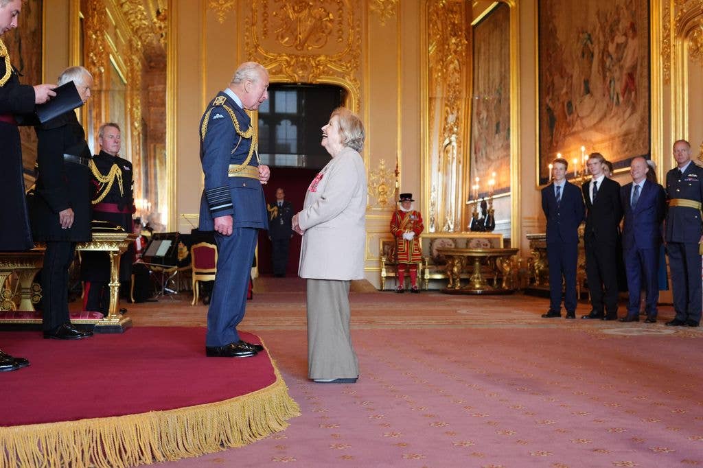 Anne Reid, from London, Actor, is made a Commander of the Order of the British Empire by King Charles III at Windsor Castle. The honour recognises services to drama. Picture date: Tuesday June 23, 2026.