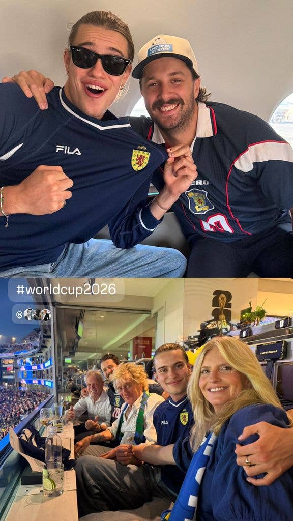 The family watched Scotland defeat Haiti in Boston