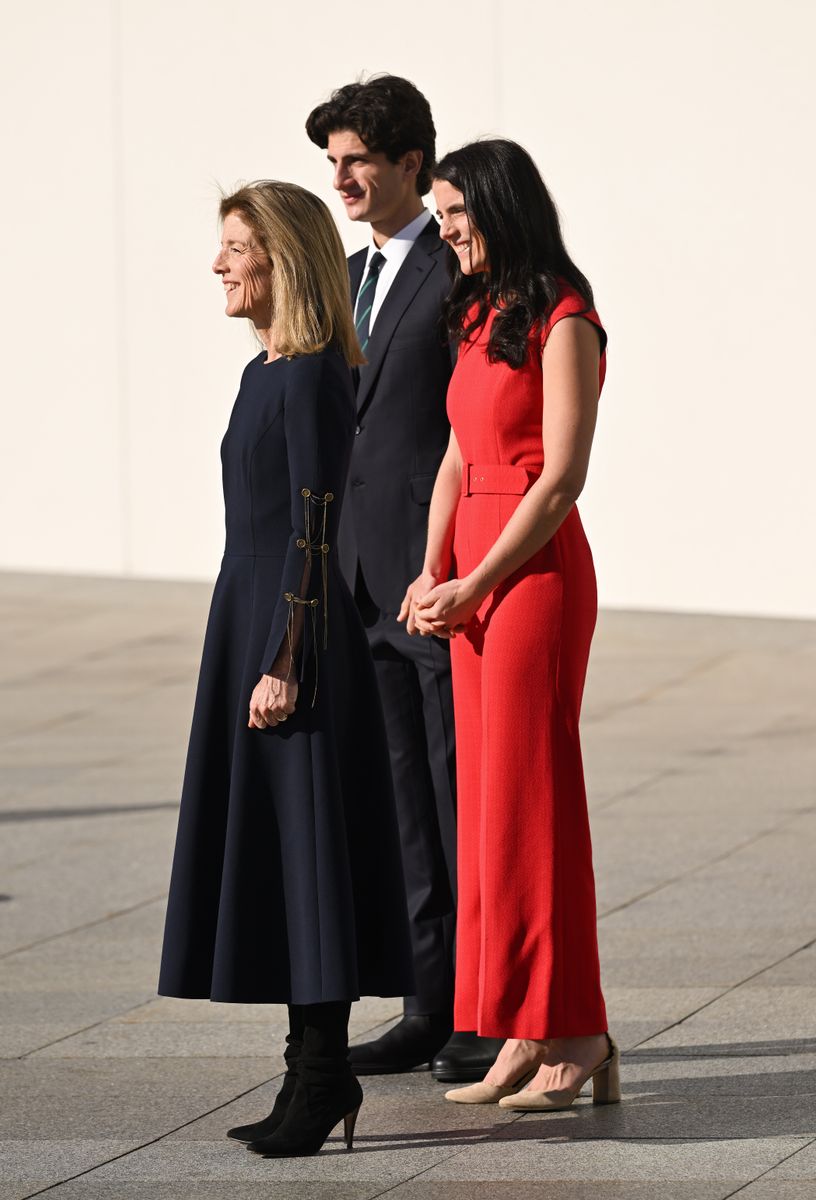 Caroline Kennedy, Tatiana Schlossberg and Jack Schlossberg 2022