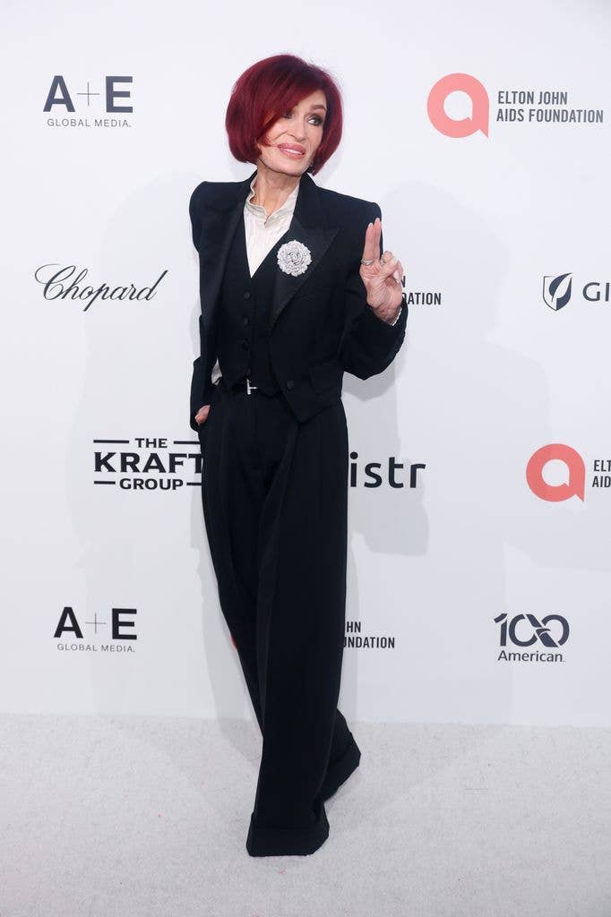 Sharon Osbourne attends Elton John AIDS Foundation's 34th Annual Academy Awards Viewing Party