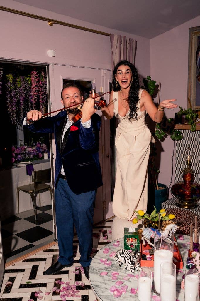 John Clarence Stewart and Natacha Karam  during their engagement photo shoot