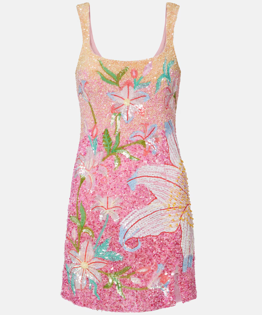 Floral Sequined Minidress
