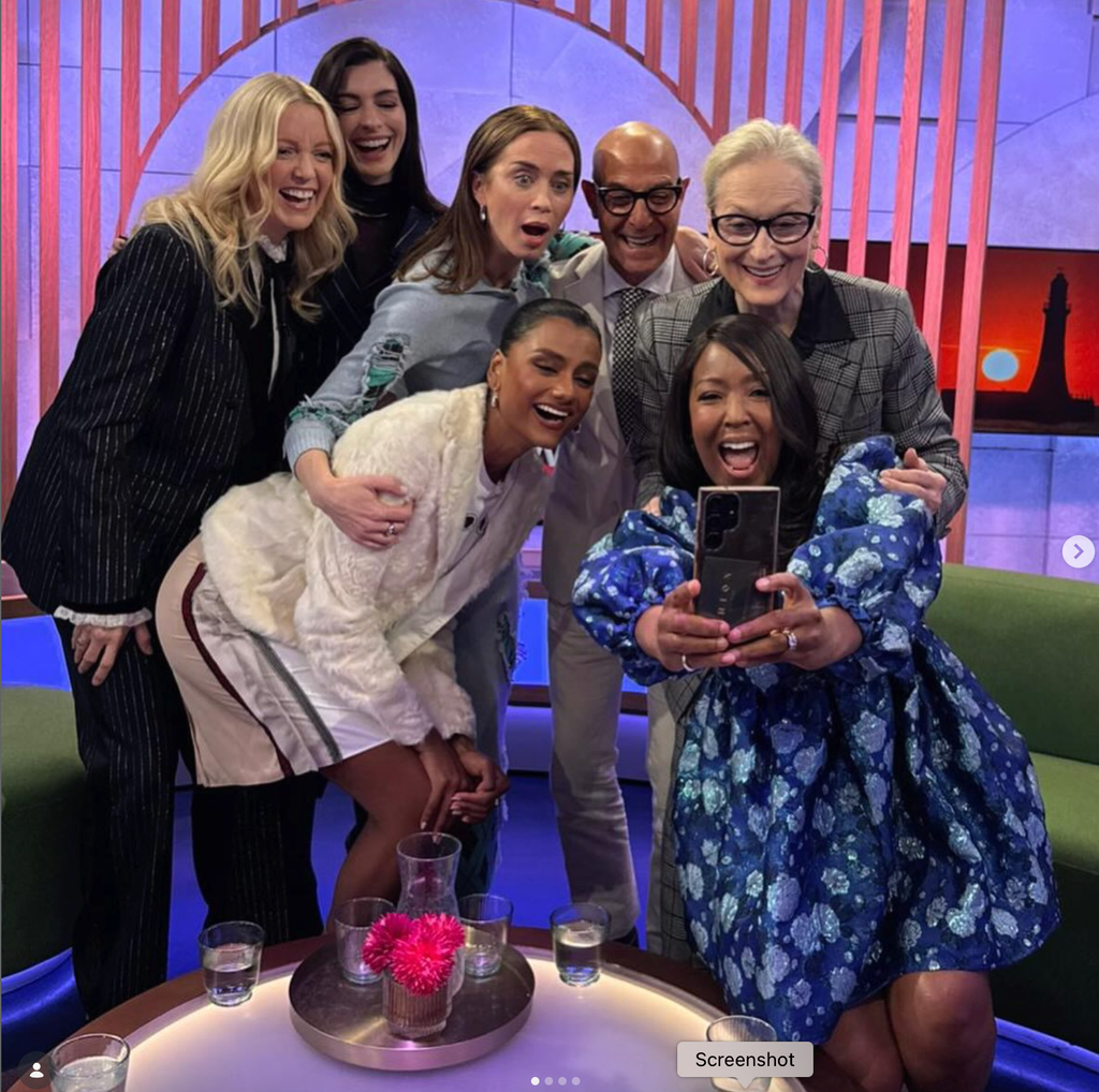 Lauren Laverne with The Devil Wears Prada 2 cast on The One Show