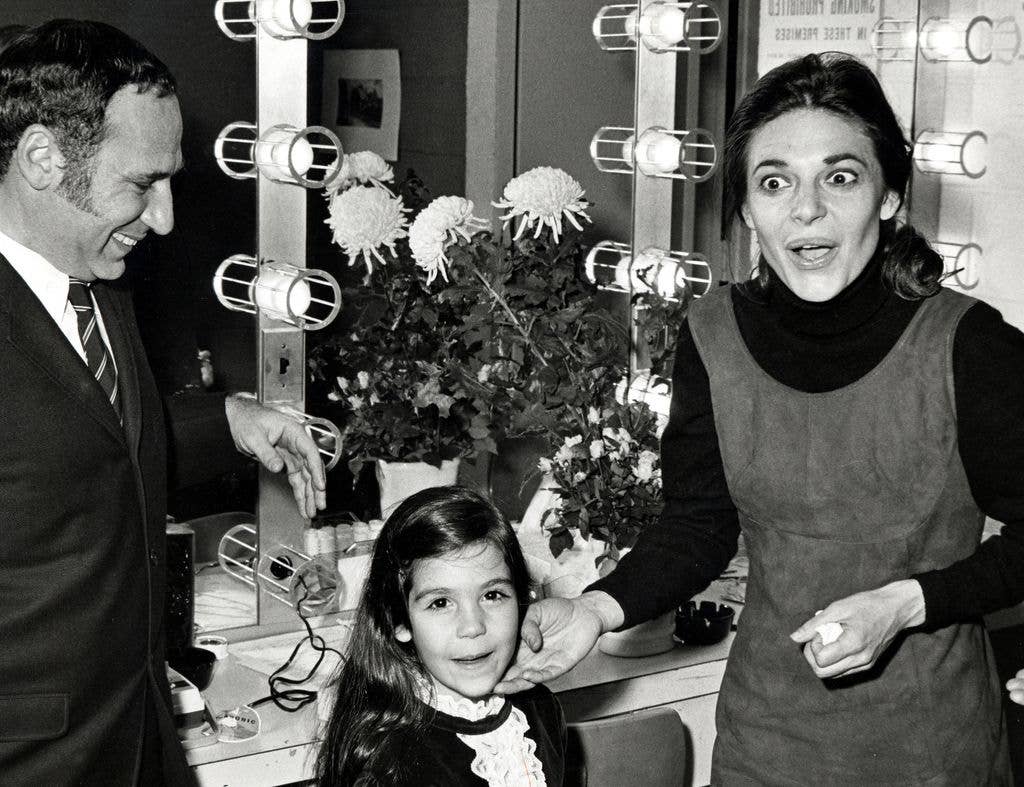 Mel Brooks, Daughter Stefanie, and Anne Bancroft, "The Little Foxes" Broadway Opening Night, 1967