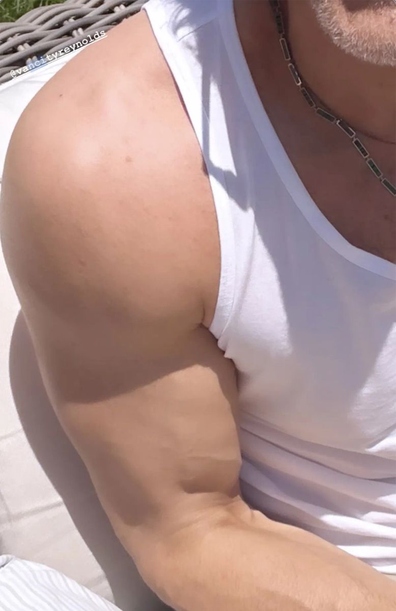 Blake was really into his bicep last month