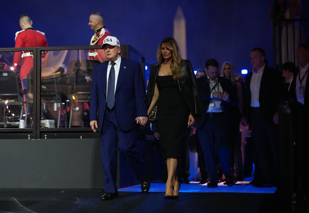 President Donald Trump and First Lady Melania Trump watched the action from ringside in Washington, D.C.