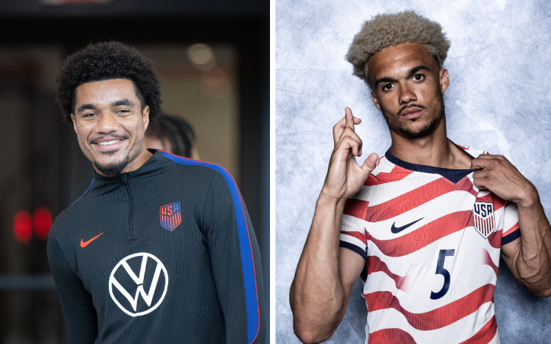 Malik Tillman and Antonee Robinson split image