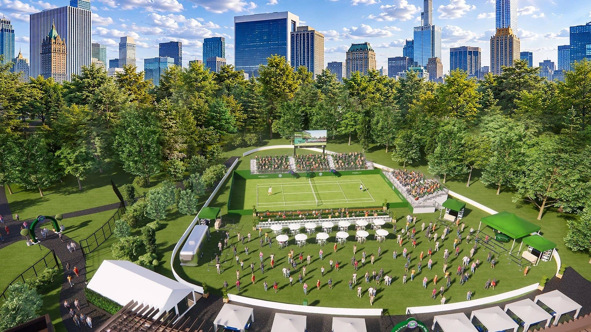 The Wimbledon Court in Central Park event will run from June 26-29