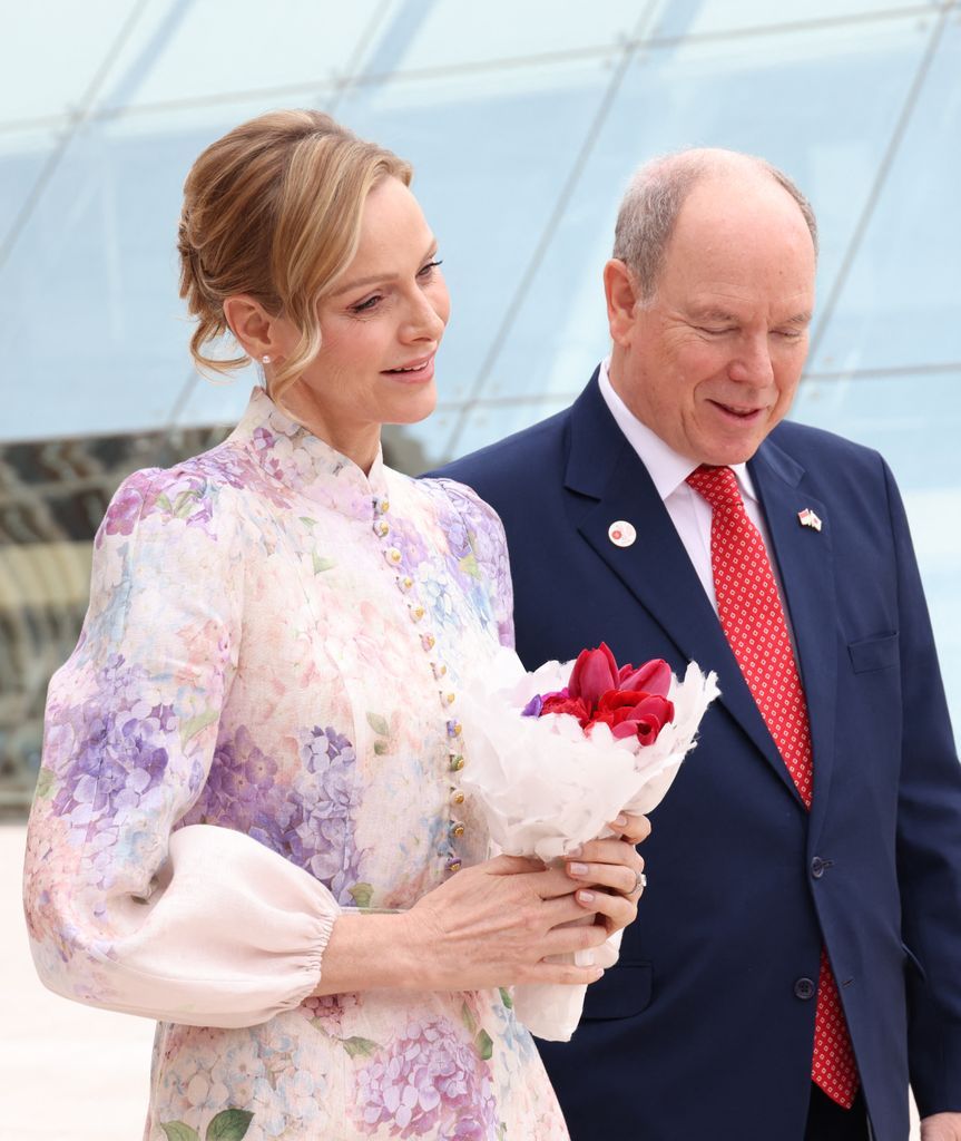 Prince Albert and Princess Charlene of Monaco, hours before their arrival in Madrid (Archive image)