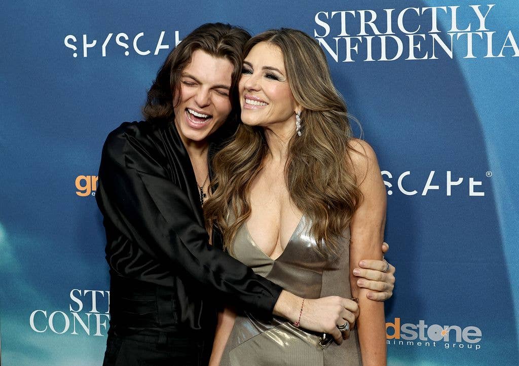A photo of Elizabeth Hurley and her son Damian