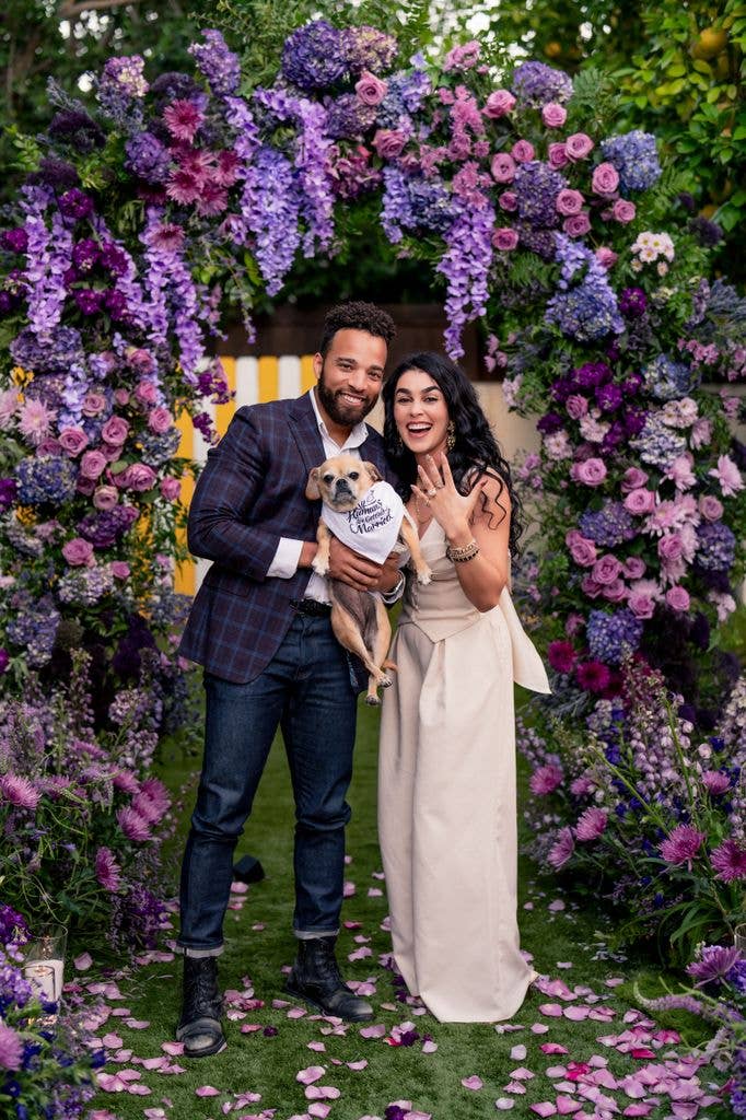 John Clarence Stewart and Natacha Karam  during their engagement photo shoot
