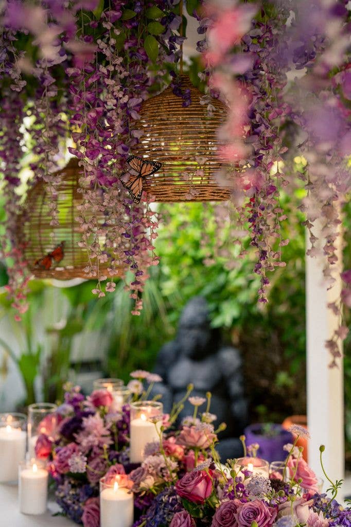 John Clarence Stewart and Natacha Karam's garden during proposal