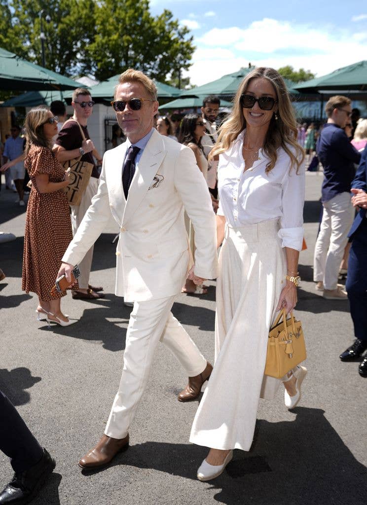 Storm and Ronan Keating at 2026 Wimbledon Tennis Championships at the All England Lawn Tennis and Croquet Club 