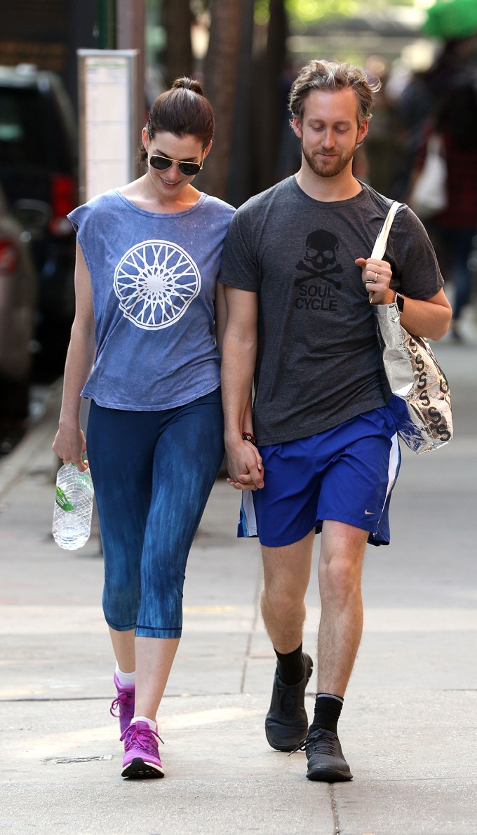 Anne Hathaway and Adam Shulman Out and About