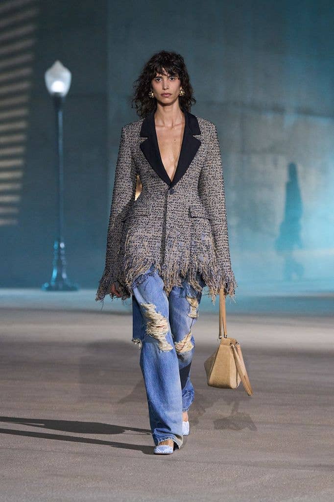 Ripped jeans at Dior's Resort 2027 show