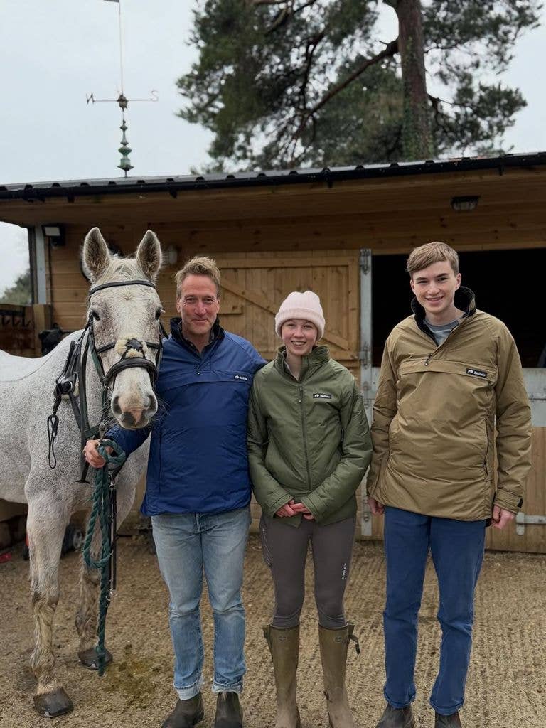 Ben Fogle and his two children, Iona and Ludo