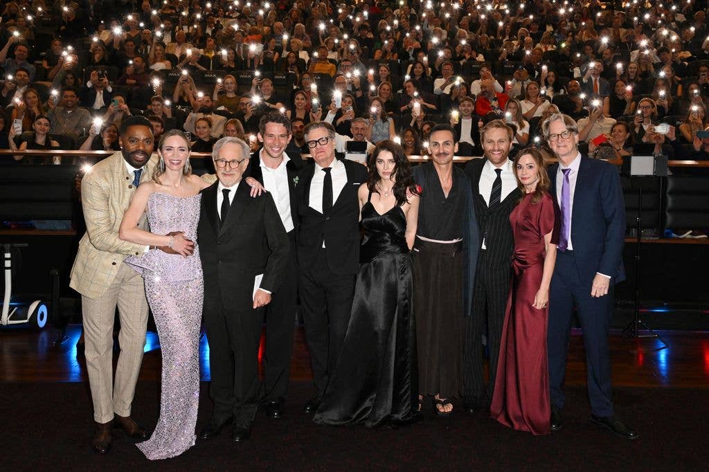 Wyatt with his Disclosure Day co-stars, including Emily Blunt and Colin Firth