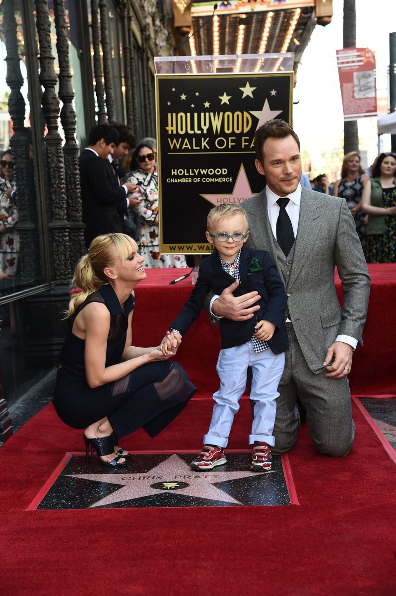 Anna Faris, Jack Pratt and Chris Pratt 