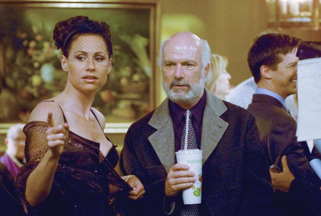 James with Minnie Driver in an episode of Will & Grace