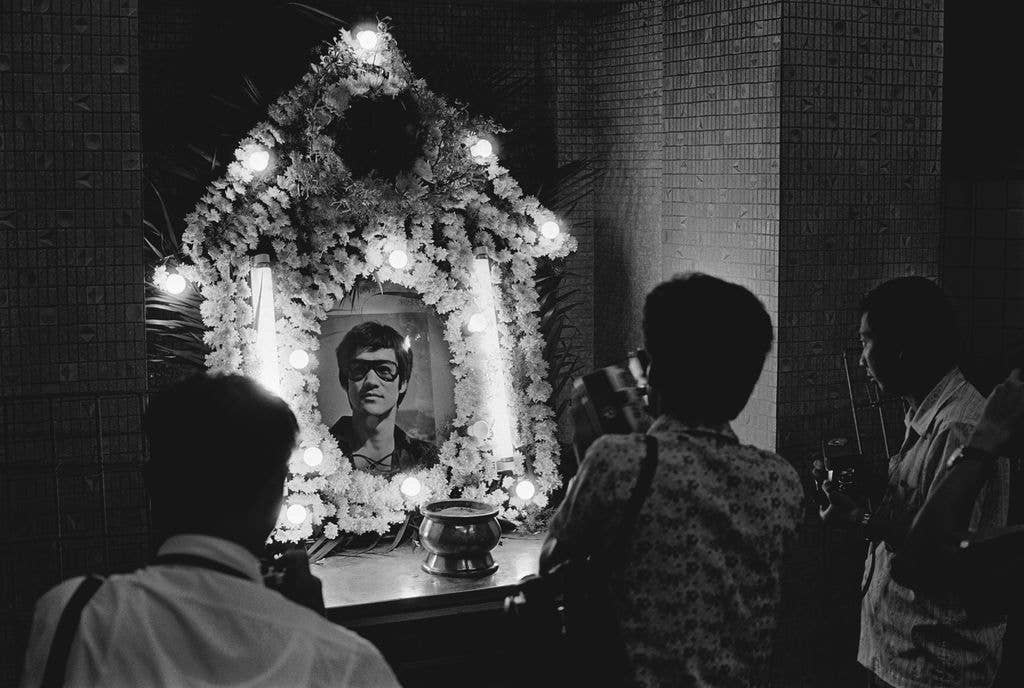 Bruce Lee's funeral in Kowloon in 1973.
