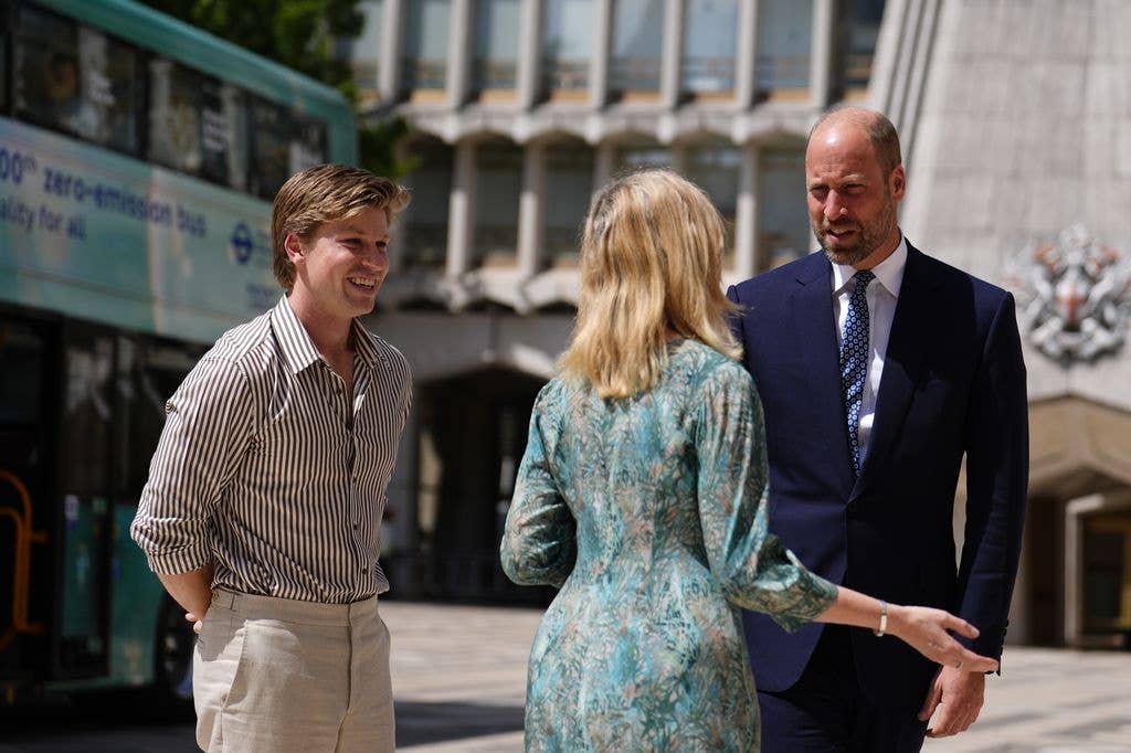 Prince William and Robert Irwin, Ambassador for The Earthshot Prize, arrive during the Earthshot Prize Impact Assembly