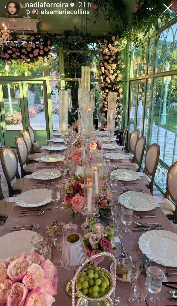 Nadia Ferreira and Marc Anthony’s enchanting garden baby shower ahead of their baby girl’s arrival