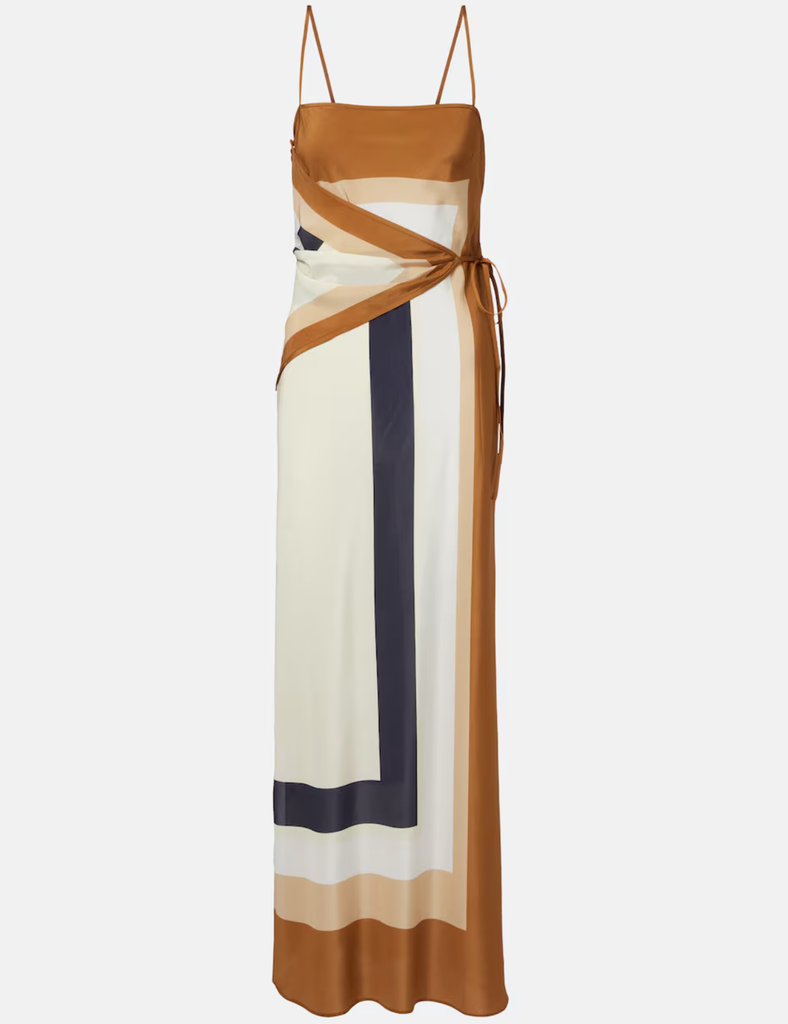 Printed Silk Maxi Dress
