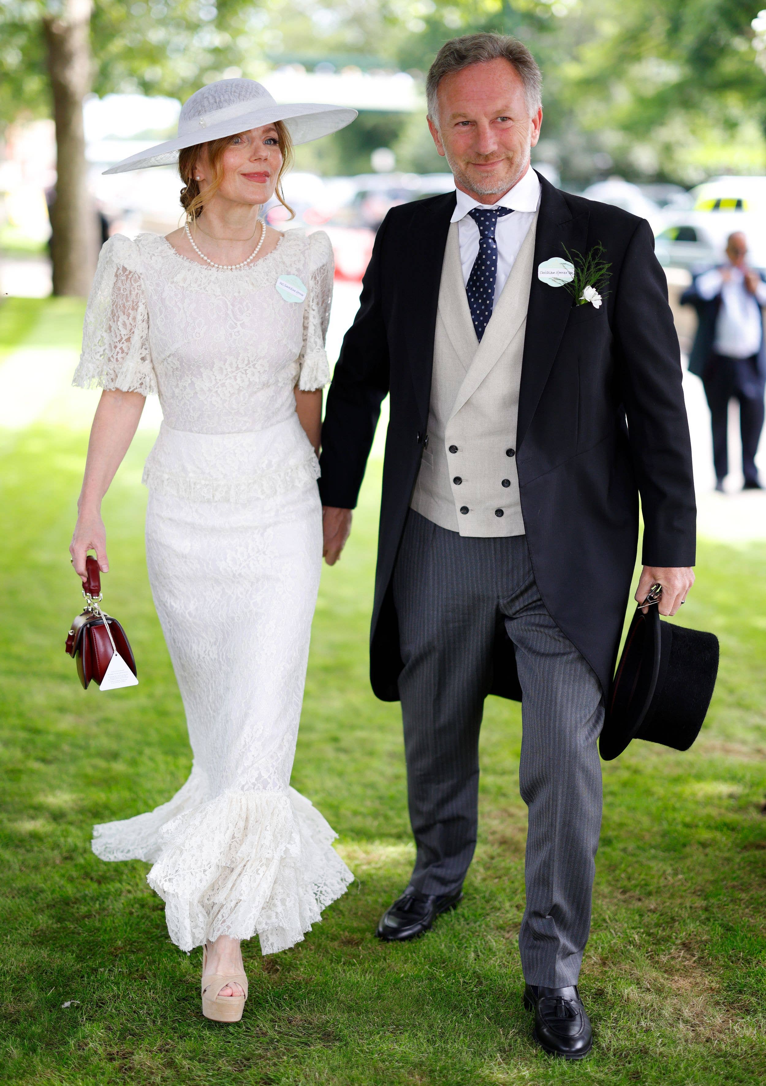 Geri Halliwell-Horner and Christian Horner attend day one of Royal Ascot 2026 at Ascot Racecourse on June 16, 2026 in Ascot, England. (Photo by Max Mumby/Indigo/Getty Images)