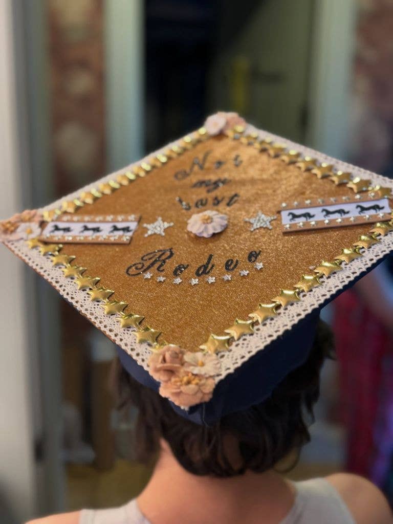 Jennifer Lopez shares a photo of her child Oskar's customized graduation cap, shared on Instagram