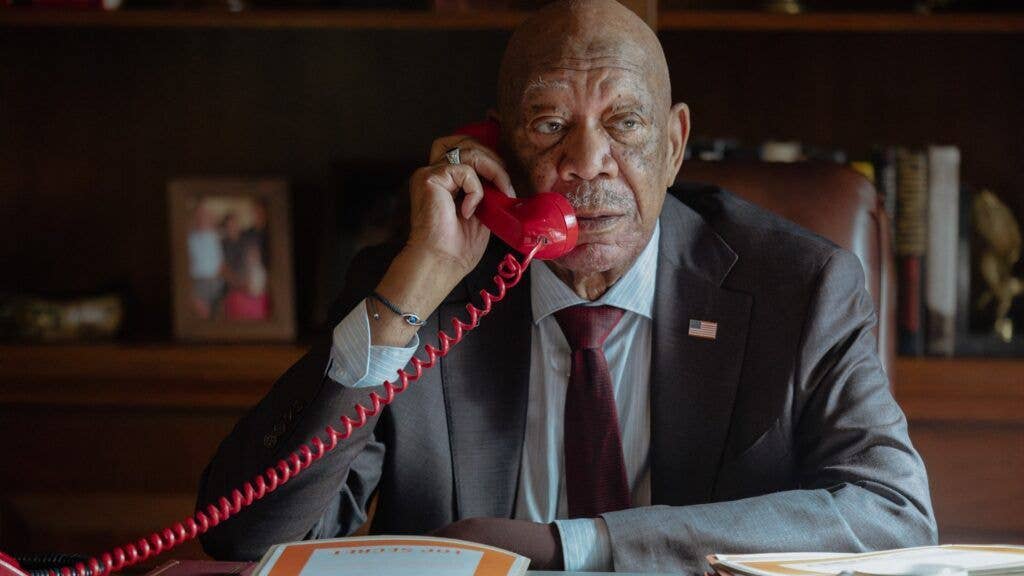 Morgan Freeman as Edwin Mullins in Lioness
