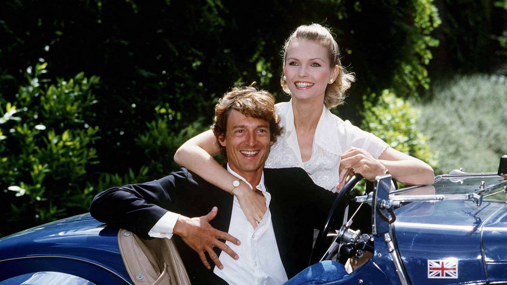 Fiona Fullerton with Nigel Havers in a promotional image for The Charmer
