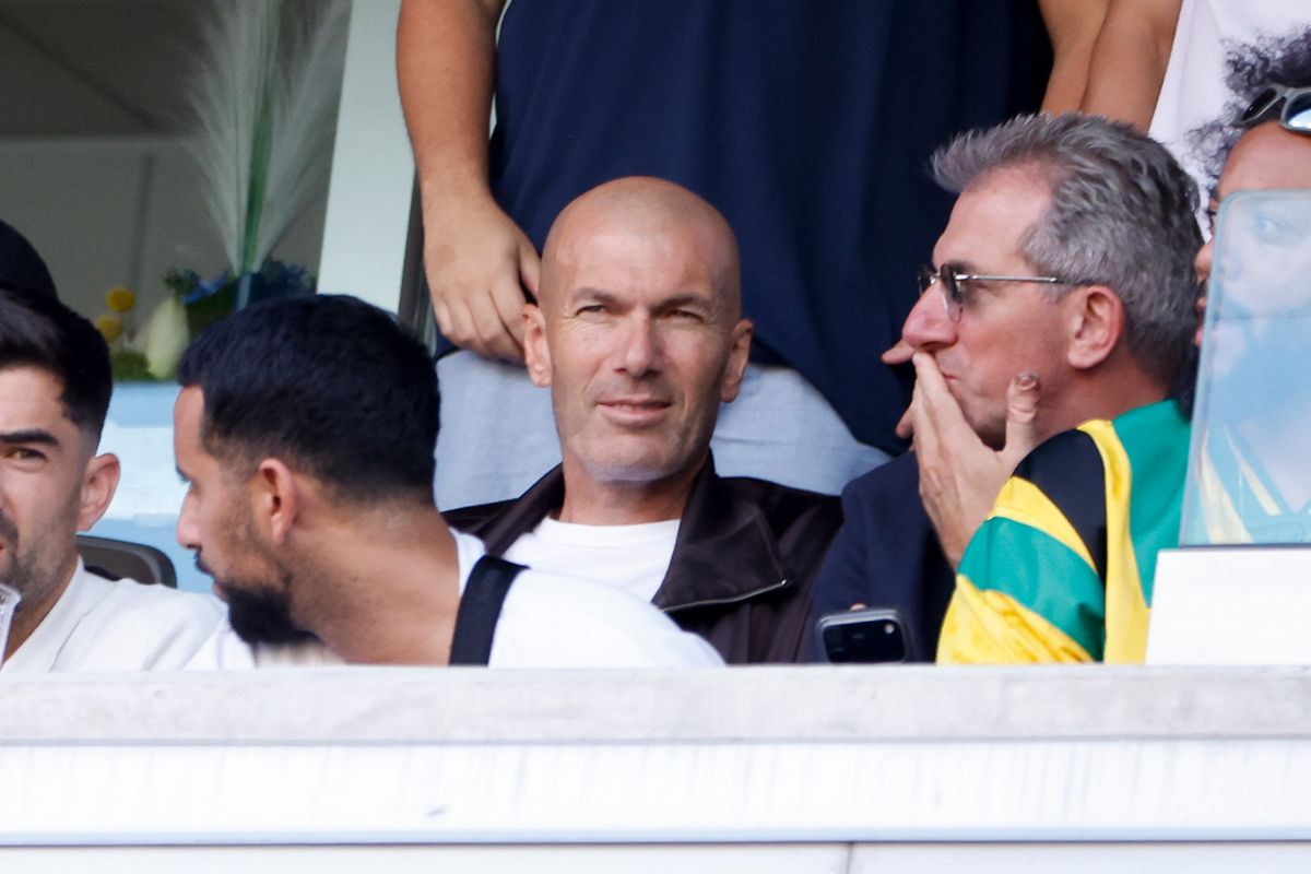 The French soccer icon has spent the tournament supporting both France and Algeria, where his son Luca plays in goal.