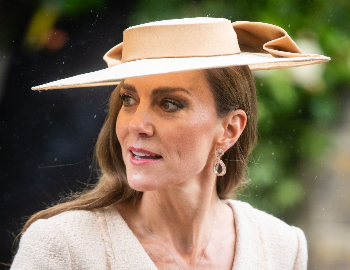 A closer look at Kate Middleton's accessories, including Princess Diana's iconic three-strand pearl bracelet and delicate diamond jewelry.