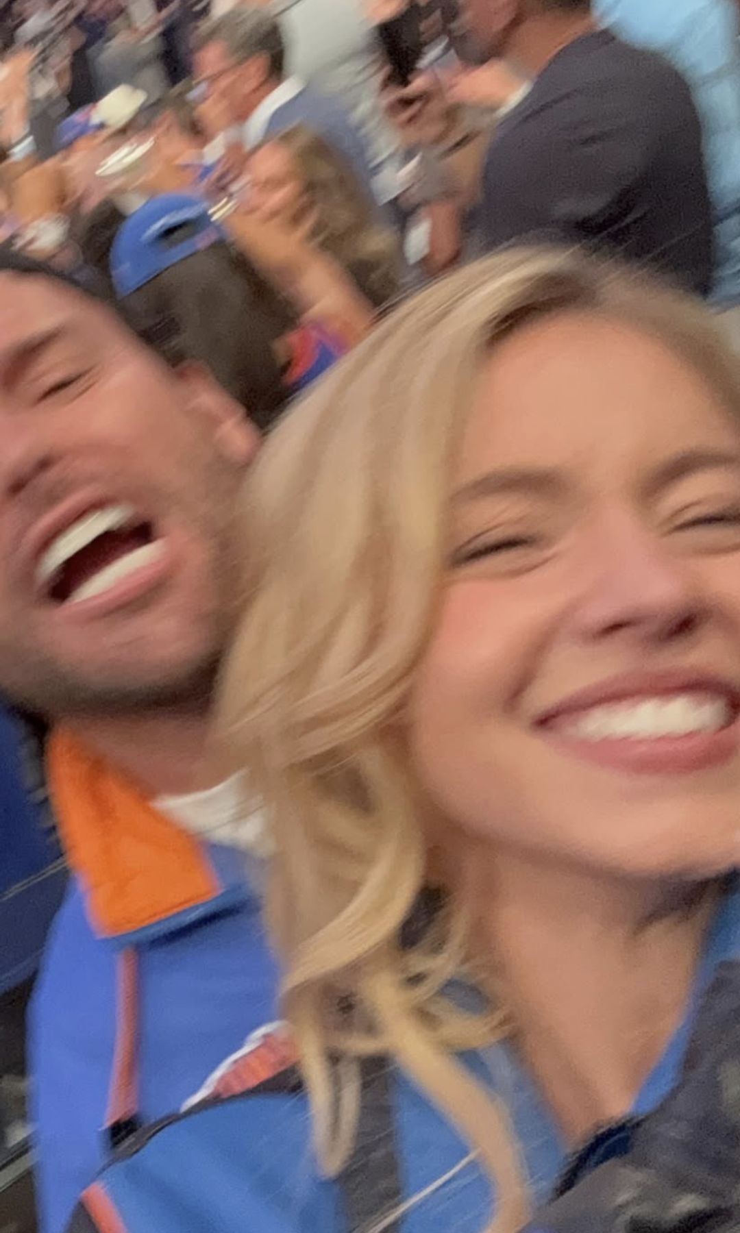 Braun and Sweeney celebrating the Knicks win