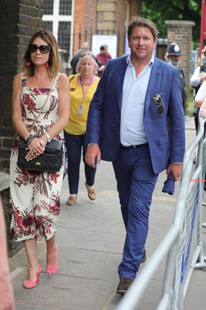 James Martin attending Chelsea Flower show before his weight loss in 2018