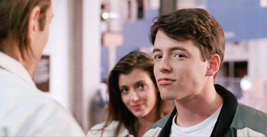 Mia as Sloane Peterson and Matthew Broderick as Ferris Bueller