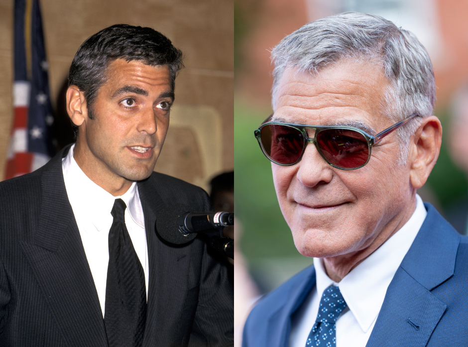 Split image of George Clooney 