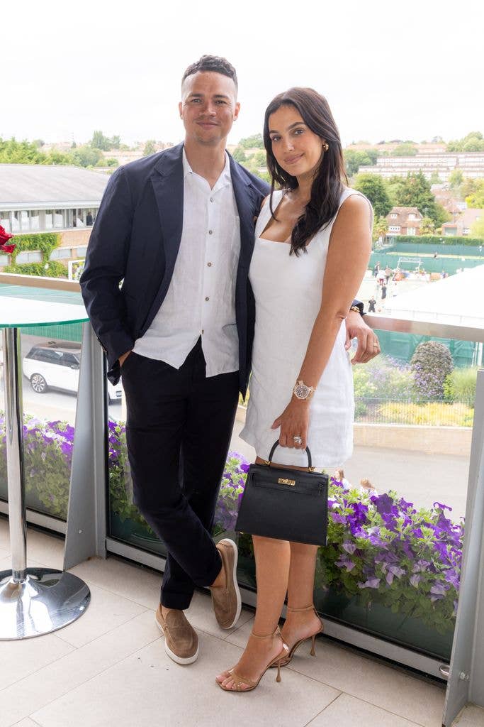 Jermaine and Ellie Jenas at Wimbledon