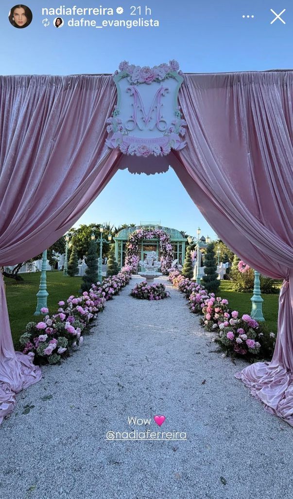Nadia Ferreira and Marc Anthony’s enchanting garden baby shower ahead of their baby girl’s arrival