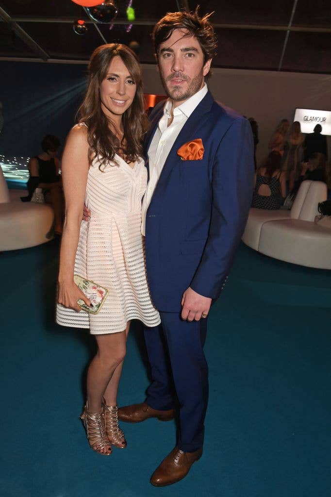 Alex and charlie posing at Glamour award show 