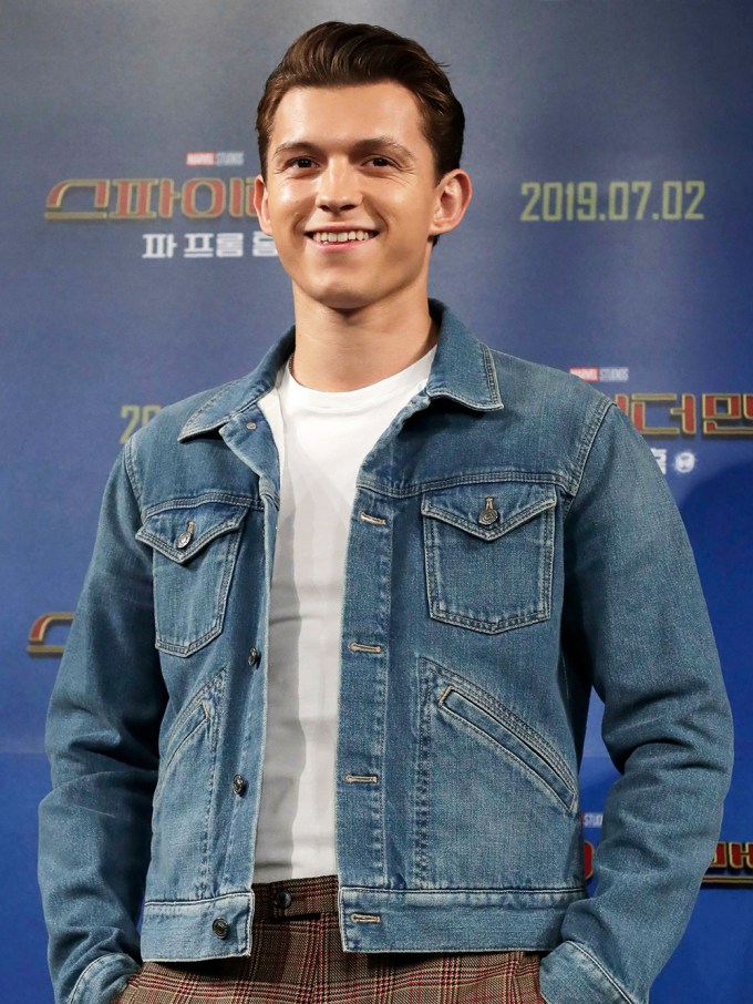 Tom Holland smiles in Seoul, South Korea